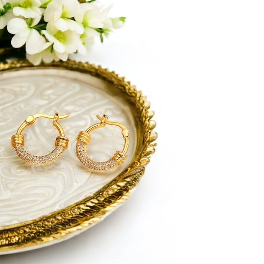 Rhinestone Hoop Earring