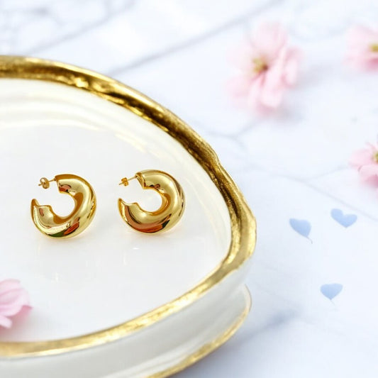 C Shape Hoop Earring