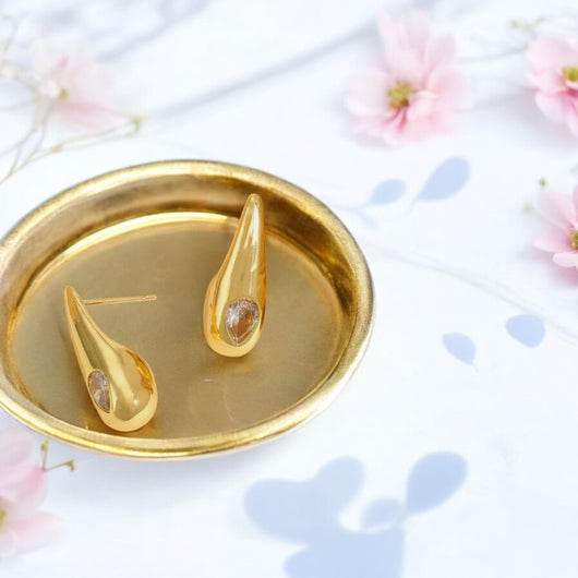 Teardrop Earring with Heart