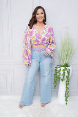 Ivory Twisted Long Sleeve Blouse