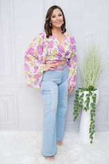 Ivory Twisted Long Sleeve Blouse