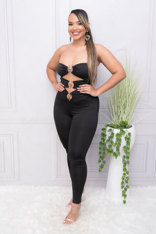 Black Tube Ring Detail Jumper