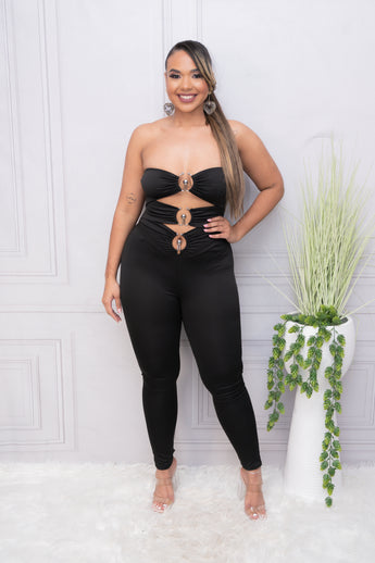 Black Tube Ring Detail Jumper