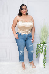 Champagne Corset Top