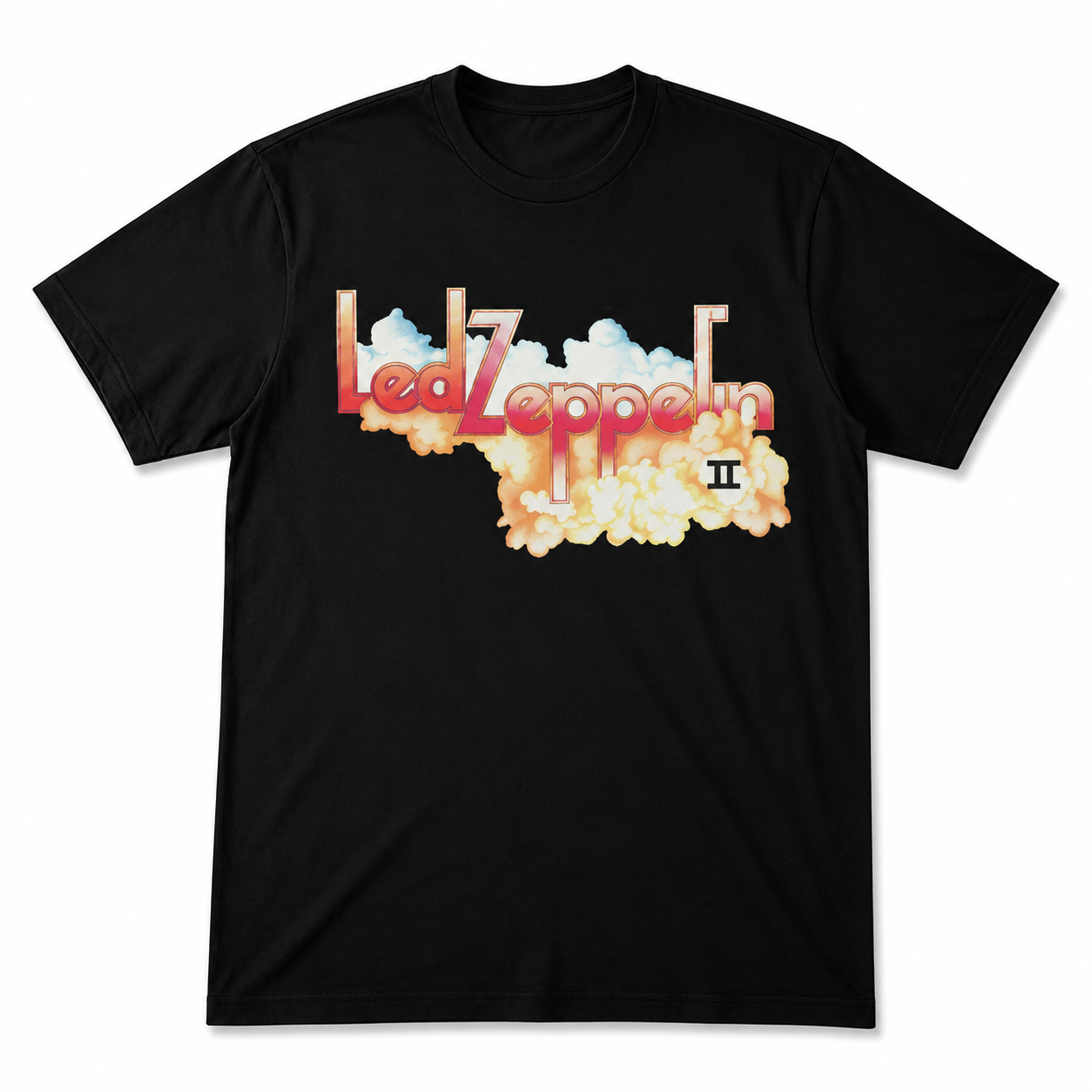 Led Zeppelin II Logo With Clouds Tshirt