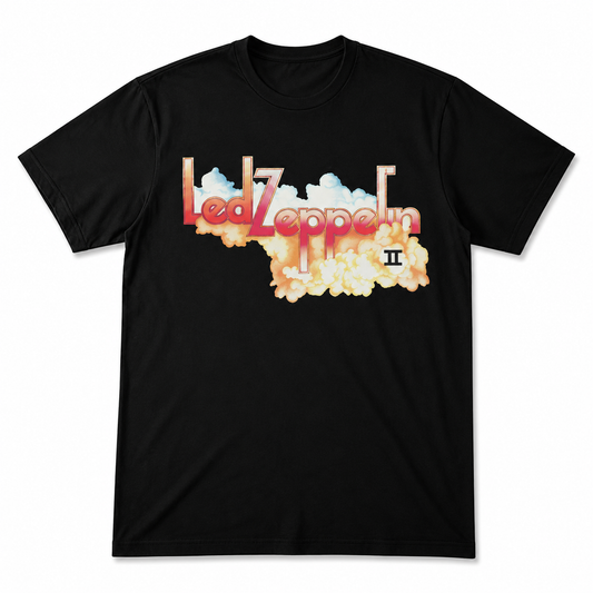 Led Zeppelin II Logo With Clouds Tshirt