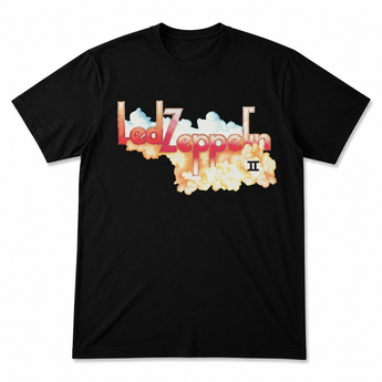 Led Zeppelin II Logo With Clouds Tshirt