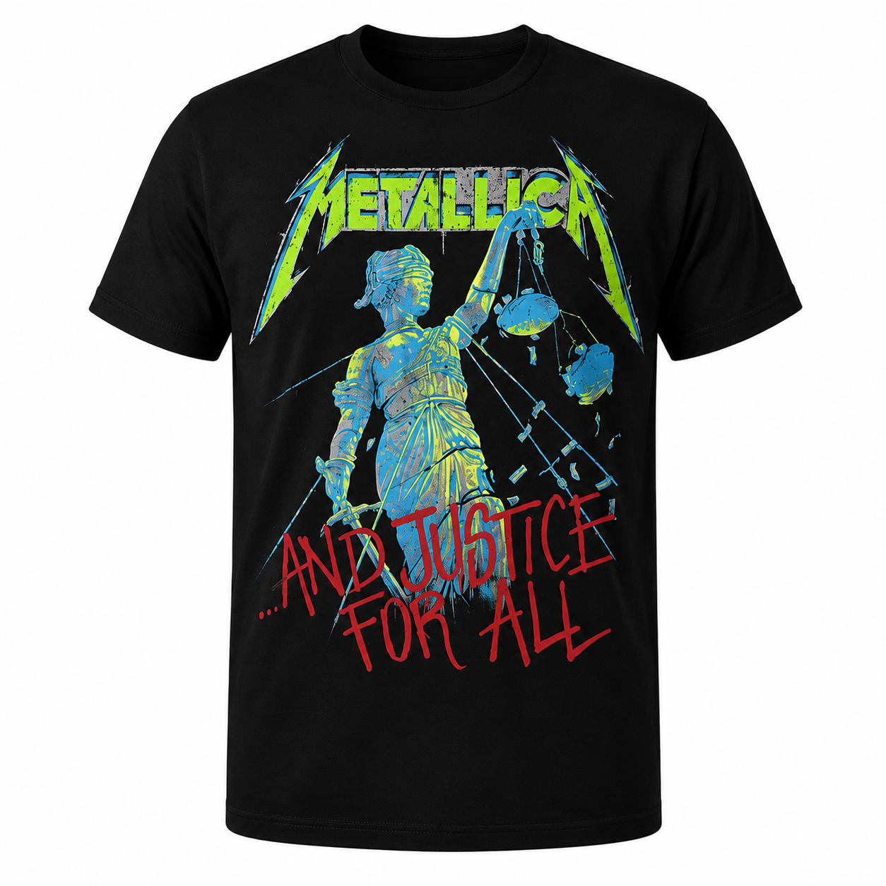 Metallica ...And Justice For All Neon Unisex T-Shirt