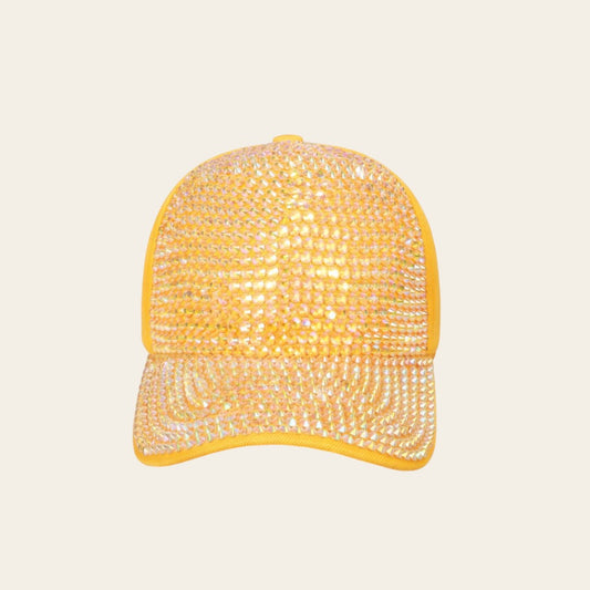 Tangerine Rhinestone Cap