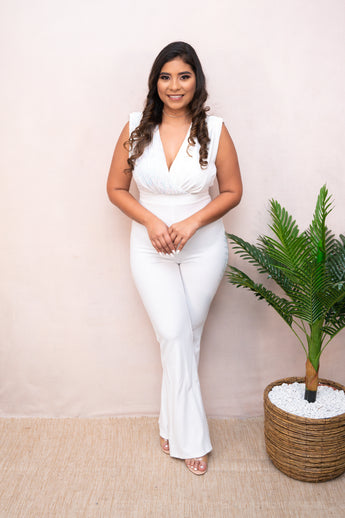 Ivory Sequins One Side Surplice Jumper