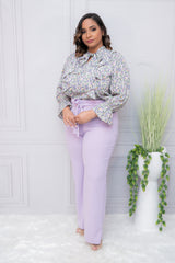 Lilac Belted Pants